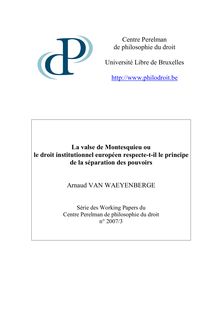 Centre Perelman de philosophie du droit Université Libre  de ...