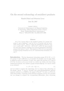 On the second cohomology of semidirect products
