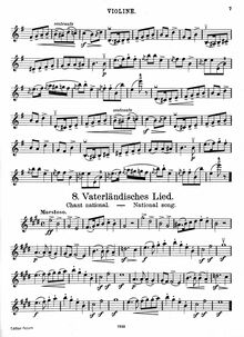 Partition , Fædrelandssang - partition de violon, lyrique pièces, Op.12