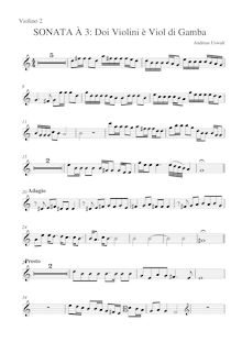 Partition violon 2, Sonata à 3, Oswald, Andreas