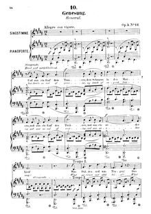 Partition , Genesung (Renewal), 12 Gesänge, Op.5, Various, Franz, Robert
