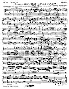 Partition complète (Fragment), violon Sonata No.7, Op.30 No.2