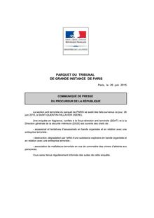 Attentat en Isère : Le parquet antiterroriste se saisit de l enquête