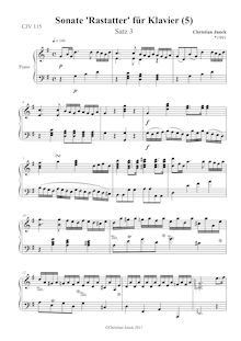 Partition , ♩=140, Piano Sonata No.5 en G major, Klaviersonate Nr. 5 ; Rastatter