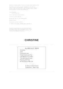 Christine - A Fife Fisher Girl