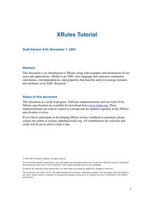 XRules Tutorial v 0.43
