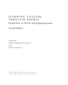 LEARNING CULTURE THRQUGH SPORTS Perspectives on ...