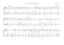 Partition orgue reduction (avec text), Ave verum corpus, G major