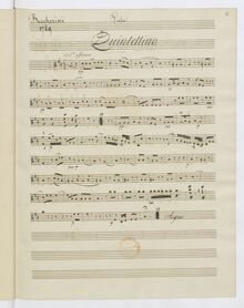 Partition viole de gambe, 4 corde quintettes, Boccherini, Luigi
