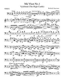 Partition violoncelles I, II, Vyšehrad, The High Castle, E♭ major