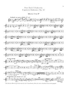 Partition cor 1, 2, 3, 4 (F), italien Capriccio, Op.45, Итальяанское каприччио (Italyanskoe kaprichchio), Capriccio Italien