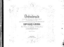 Partition complète, Orchestersuite Peer Gynt  No.1, Op.46, Grieg, Edvard par Edvard Grieg