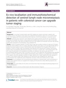 Ex vivo localization and immunohistochemical detection of sentinel lymph node micrometastasis in patients with colorectal cancer can upgrade tumor staging