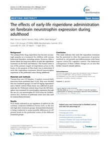 The effects of early-life risperidone administration on forebrain neurotrophin expression during adulthood