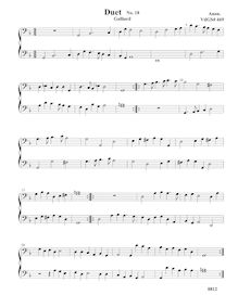 Partition Duet No.18 Galliard VdGS No. 469 - partition complète, duos pour violes de gambe