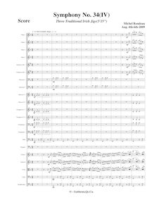 Partition I, Three traditionnel Irish Jigs, Symphony No.34, F major