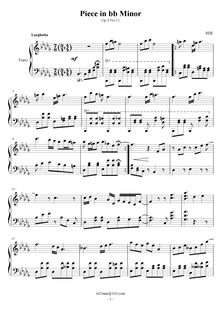 Partition No.11 en B♭ minor, Piano pièces, Op.3, Hu, Ni