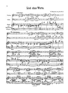 Partition No.2 orgue, Lied ohne Worte, Zwei Triosätze, Rudnick, Wilhelm