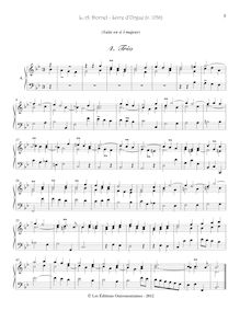 Partition , Trio, Pièces d orgue, Livre d orgue, Dornel, Antoine par Antoine Dornel