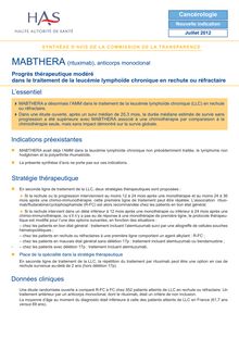 MABTHERA - Synthèse d avis MABTHERA - CT12226