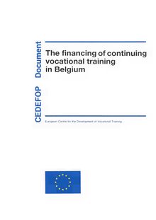 The financing of continuing vocational training in Belgium