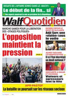 Walf  Quotidien n°8687 - du mercredi 10 mars 2021
