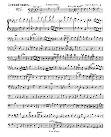 Partition violoncelles et Basses (grande viole), Domine, si obervaveris iniquitates