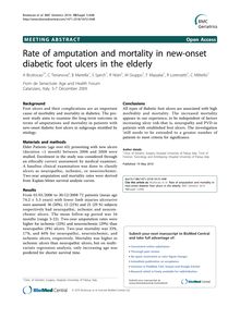 Rate of amputation and mortality in new-onset diabetic foot ulcers in the elderly