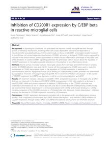 Inhibition of CD200R1 expression by C/EBP beta in reactive microglial cells