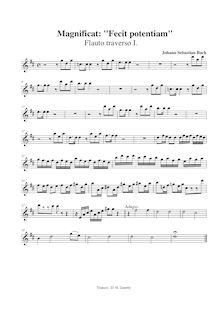Partition flûte 1, Magnificat, D major, Bach, Johann Sebastian par Johann Sebastian Bach
