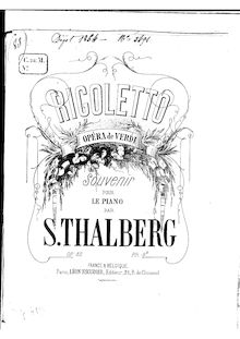 Partition complète, Fantasia on Verdi s  Rigoletto , Op.82, Thalberg, Sigismond