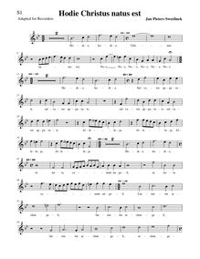 Partition Soprano 1 enregistrement , Hodie Christus natus est, B♭ major