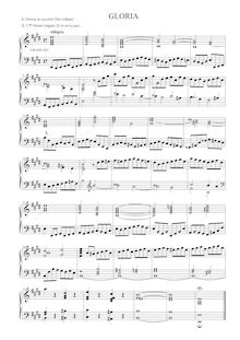 Partition Gloria 2 1er Verset Et en terra pax, 6 Messes faciles pour l orgue