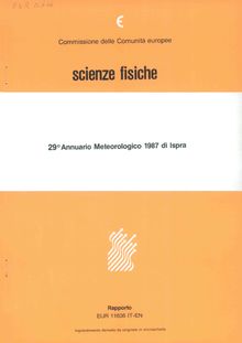 29esimo annuario meteorologico 1987 di Ispra