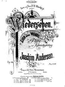 Partition complète et , partie, Wiedersehen, Op.46, Andersen, Joachim