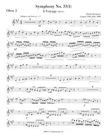 Partition hautbois 2, Symphony No.33, A major, Rondeau, Michel