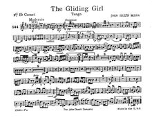 Partition Cornet 1 (B♭), pour Giliding Girl, Sousa, John Philip