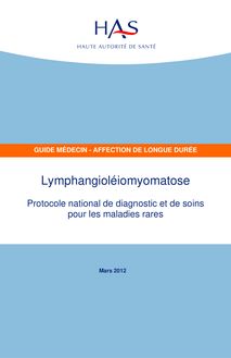 ALD Hors liste Lymphangioléiomyomatose - ALD hors liste - PNDS sur Lymphangioléiomyomatose