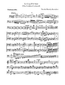 Partition violoncelles, pour Golden Cockerel (), Four musical pictures from the opera The Golden Cockerel (Четыре музыкальных картины из оперы «Золотой петушок»)