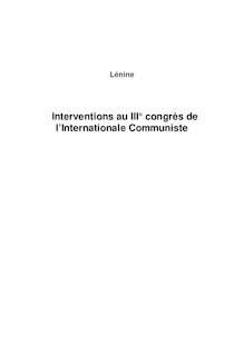 III° congrès de l Internationale Communiste