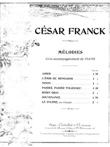 Partition complète, Passez, passez toujours, G, Franck, César par César Franck