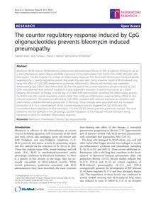 The counter regulatory response induced by CpG oligonucleotides prevents bleomycin induced pneumopathy