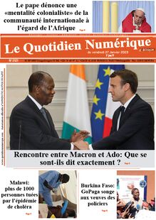 Le Quotidien Numérique d’Afrique N° 2121 - du vendredi 27 janvier 2023