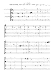 Partition complète (enregistrement  clefs), Ave Maria