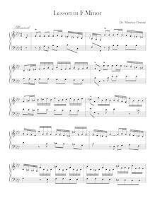 Partition Allmand, Lesson en F minor, F minor, Greene, Maurice