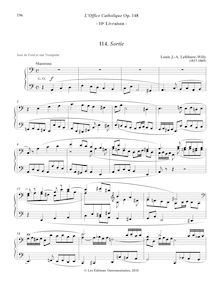 Partition 1, Sortie (A minor), L’Office Catholique, Op.148, Lefébure-Wély, Louis James Alfred