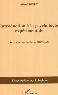 Introduction à la psychologie expérimentale