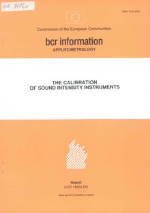 The calibration of sound intensity instruments