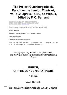 Punch, or the London Charivari, Volume 102, April 30, 1892