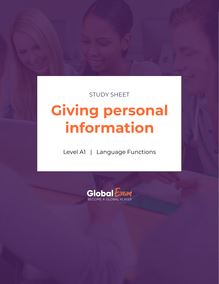 Giving personal information